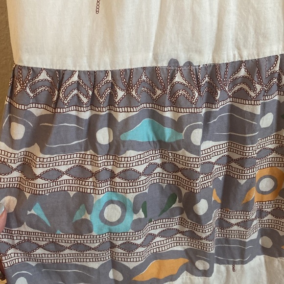 Magazine Floral Print Strapless Maxi Dress / Size Large - Picture 6 of 11